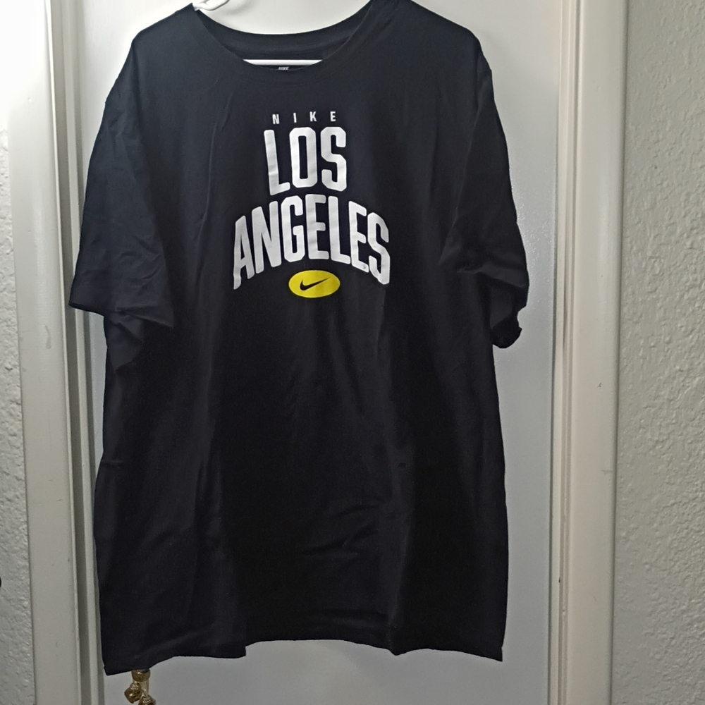 Nike Black Men's 3XL Jersey Cotton The Nike Tee Los Angeles Graphic Print